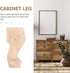 4pcs Set, 12x6cm, MAGICLULU Solid Wood Furniture Legs Carved Decorative Replacement Legs for Tv Stand, Dresser, Sofa
