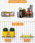 INCLY 30PCS Peg Board Organizer Accessories Kit, Assortment with Bins, Cups, Wire Baskets for 1/8“ and 1/4” Pegboard