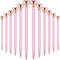Chinco 12 Pieces Pink Heart Shaped Retractable Metal Pens, Cute Black Ink Ballpoint for Women Gifts