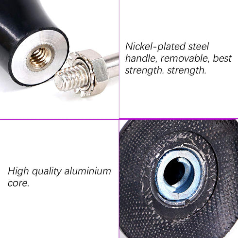 Swpeet 5 Pack 1" 2" 3" 1/4" Disc Pad Holder Kit, Universal Quick Roll On and Lock Quick Change Adapter Replacement