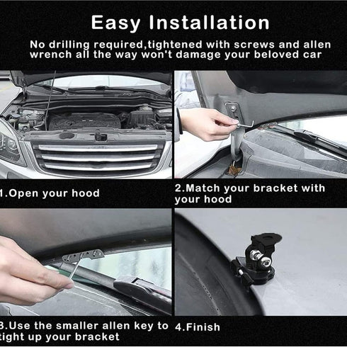 LED Light Bar Mounting Holder, Stainless Steel Auto Lights Bar Mounts Bracket, Universal No Drilling
