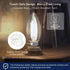 5000K B10 Dimmable E12 Bulbs, 40W Bulbs, 450LM, 12 Pack UL,CA65 FLSNT Daylight LED Candelabra Equivalent LED Chandelier