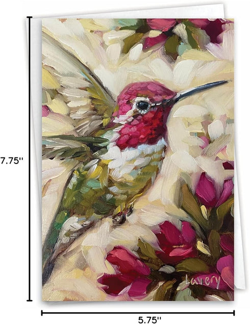 5 7 Inch (1 Birds-Hummingbird C10347ATYG NobleWorks - Thank You Paper Card with x Envelope Card) Bold