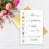Qamza Cute Thank You Card to Teacher Appreciation Gift to Mentor, Coach, Educator, Pastor, Dad, Mom, Boss, Grateful