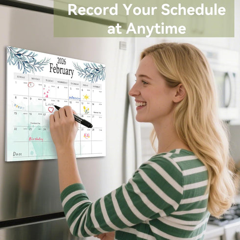 Uibyt 2025.12-2027.7 2027 Aesthetic Magnetic Calendar for Refrigerator, Fridge Magnet Runs Until July - The Perfect