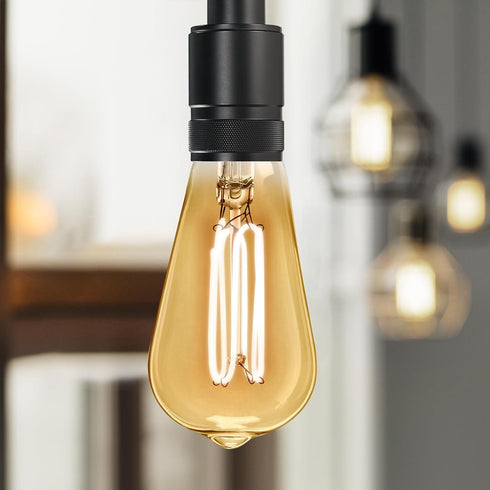 Feit Electric ST19 Vintage Edison LED Light Bulb, 40W Equivalent, Dimmable, 2100 Warm Light, 2 Pack