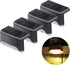 4 Pack Solar Deck Lights - Warm White LED Outdoor Step, Fence, Patio, Pathway Lights, Waterproof