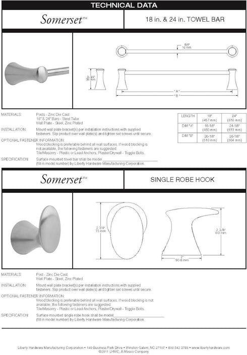Franklin Brass 139571 Somerset Towel Hook, 1 Count (Pack of 1), Brushed Nickel by Franklin Brass