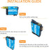 Run Star 2 Pack 220XL Cyan Remanufactured Ink Cartridge Replacement for Epson Workforce WF-2760 (2 Cyan)