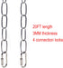 ECUDIS 20 Feet Pendant Light Fixture Chain, Lighting Hanging Chain Extension with Connection Locks, Lighting Chain