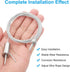 2m/6.6ft 8 Set 3 PATIKIL Ceiling Hanging Wire Cable Kit, Adjustable Light Suspend Cable Kit Panel Hanging Rope Clamp