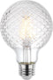 Westinghouse 5268000 5.5 Watt (40 Watt Equivalent) Cut Glass G25 Dimmable Clear Filament LED Light Bulb, Medium Base