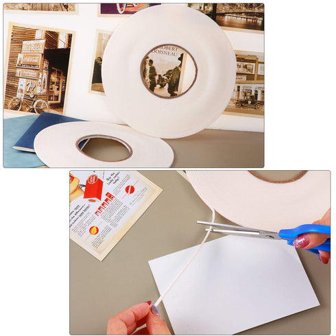 3 Rolls Double Sided Foam Tape, PE Roll Double Faced Sponge Adhesive Mounting Tape (1/8 Inch by 50 Feet)