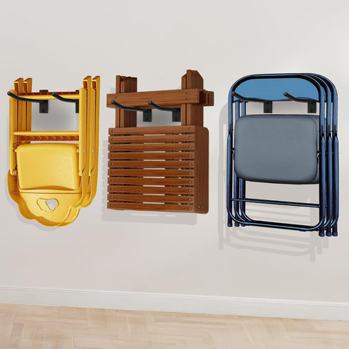 MEIPEIQIZHI (3-pack)) Garage Storage Mechanism Wall Mounted, Folding chair storage rack,Garden Tool Rack Manager