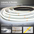 5V Dimmable 6500K CRI93+ 6 Dimmer, 3D COB LED Strip Lights USB Powered White ft Dotless LED Tape Light with Flexible