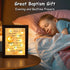 YLOVAN Baptism Gifts for Boys Girls - Night Light Nursery Decor Frame for Bedtime Prayer, Christening Dedication