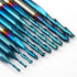 10pcs 2-Flute Nano Blue Coat Ball Nose Spiral End Mill, 1/8'' Shank, 0.8mm-2.5mm Cutting Diameter for CNC Router Bits