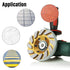 3 Pieces Turbo Row Diamond Grinding Cup Wheel for Concrete, Floors, Walls, Granite, Marble, Yellow