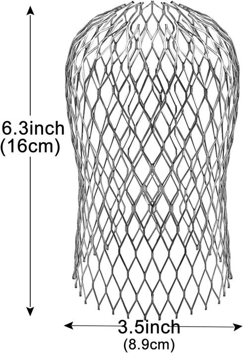 10 Pack Gutter Downspout Guards 3.5 Inch Adjustable Aluminium Filter Strainer, Expandable Gutter Strainer for Preventing Blockage Leaves Debris Drain Net Cover Gardening Tools