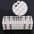 Plastic Test Tube Rack, 60 Holes, Three Layers Detachable Holder for 20mm Test Tubes, White