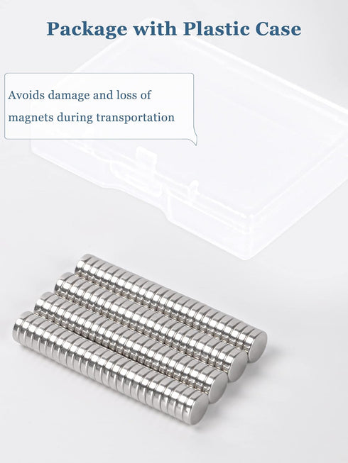 SMARTAKE 100 Pcs Refrigerator Magnets - 10x2.3mm Small Round Fridge Magnet, Premium Neodymium for Home and Office