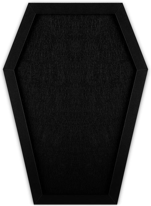 Coffin Felt Bulletin Board - Gothic Decor for Table Top or Wall with Push Pins for Home, Office, Bistro