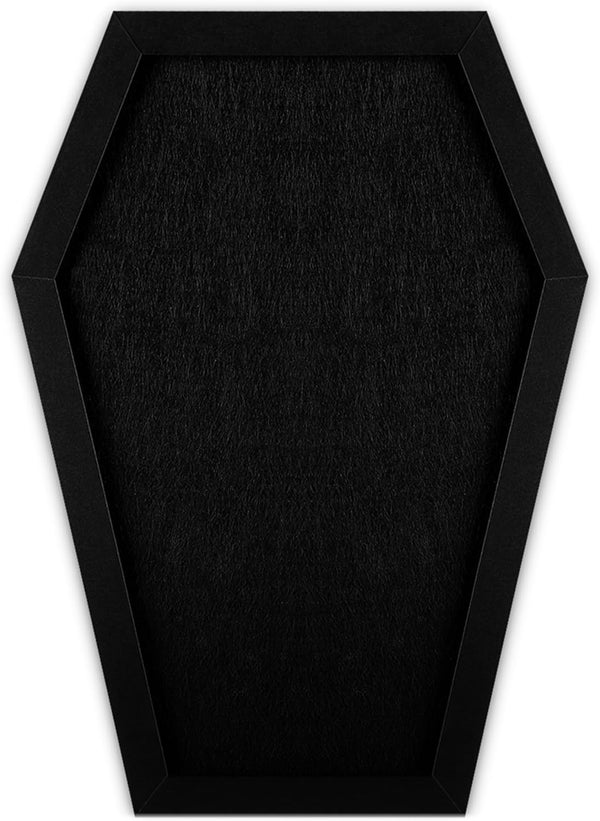 Coffin Felt Bulletin Board - Gothic Decor for Table Top or Wall with Push Pins for Home, Office, Bistro