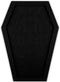 Coffin Felt Bulletin Board - Gothic Decor for Table Top or Wall with Push Pins for Home, Office, Bistro