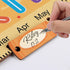 Calendar(8X16) 108pcs LHIUEM Crayon Birthday Bulletin Board Decorations Celebrate Birthday Chart Wood Flip Happy
