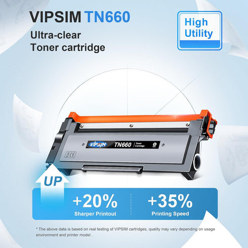 TN660 Toner Cartridge Replacement for Brother Printer - High Yield with Brother TN 660 TN-660 TN630 for HL-L2380DW