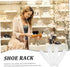 4pcs PRETYZOOM Acrylic Display Shoe Stand Multipurpose Shoe Rack for Malls Stores Wall Garage High Heel Support Retail