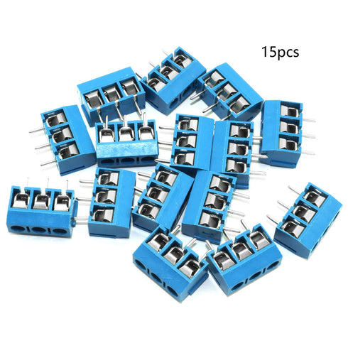 DGZZI 50pcs Blue 5mm Pitch PCB Mount Screw Terminal Block Connector for Arduino (20pcs 2 Pin + 15pcs 3 Pin + 15pcs 4