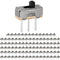 100Pcs High Knob 3 Pin 2 Position 1P2T SPDT Vertical Slide Switch with PCB Panel for Arduino, 0.5 Amp, 50V DC
