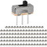 100Pcs High Knob 3 Pin 2 Position 1P2T SPDT Vertical Slide Switch with PCB Panel for Arduino, 0.5 Amp, 50V DC