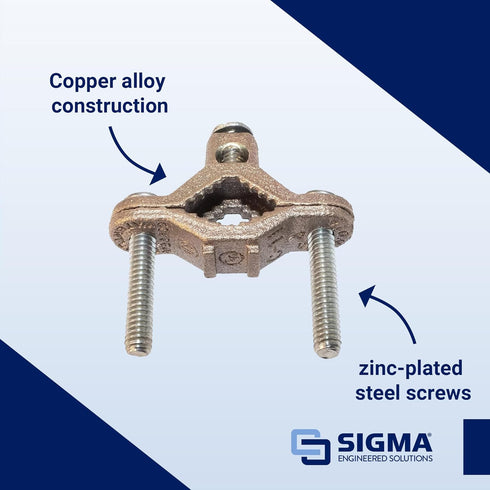 SIGMA ENGINEERED SOLUTIONS ProConnex 41309 Ground Clamp, 1/2" - 1"