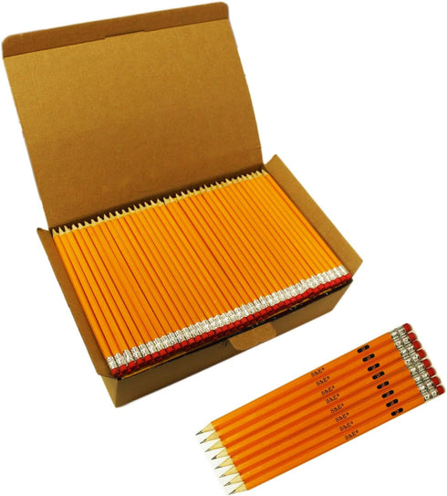 S & E TEACHER'S EDITION Woodcased #2 Pencils - Pre-sharpened Yellow Pencils with Erasers, Bulk Box of 600