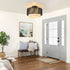 12'' Fixture,2-Tier SineRise Rattan Flush Mount Ceiling Light Drum Hand-Woven Boho Flush Mount Ceiling Light,Farmhouse