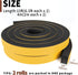 Yotache High Density Adhesive Foam Tape - 2 Rolls 1" W X 3/4", Weather Stripping Gasket Seal, 13 Ft Length