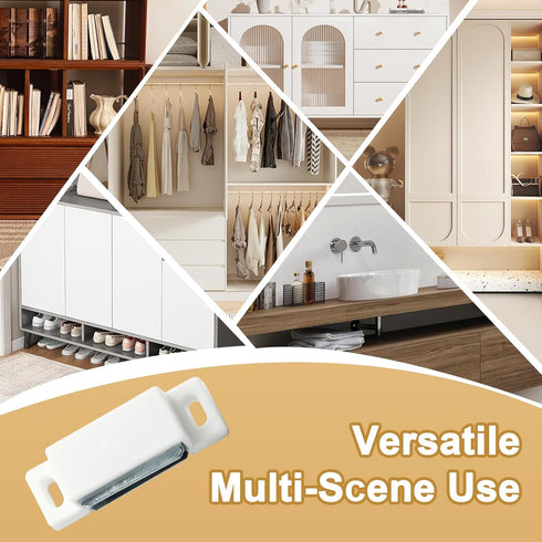 Jersvimc 12Pcs Closet Cabinet Door Magnets Catch Magnetic Door Catch, Magnetic Shutter Hardware Drawer Magnet Latch