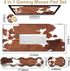 Large Mouse Pad with Gel Wrist Rest + Memory Foam Keyboard Wrist Rest Support Set, XXL Brown Cowhide Desk Mat