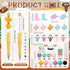 Geelin 18 Set Cow Print Beadable Pens, Assorted Kit with 18 Refills and Cow Themed Wooden Beads
