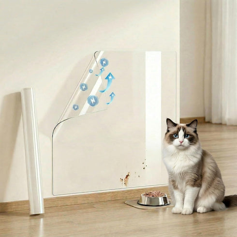 Yootiko 15.7in 9.84ft x Wall Protection Film Kitchen Pet Office Oil Proof Waterproof Splash Guard Static Cling
