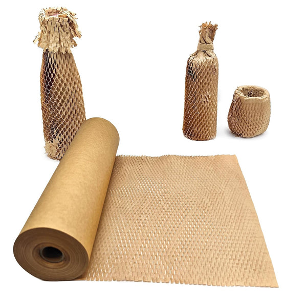 Honeycomb Packing Paper, 15" x 168' Honeycomb Cushioning Wrap Roll for Moving