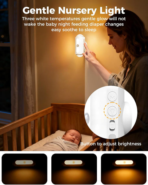 Lazukes Set 2, Motion Sensor Wall Light, Rechargeable Peel and Stick on Sconce of Wireless No Drill RGB Wall Lamps