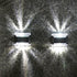 2pcs Toyvian Solar Wall Lights Outdoor Solar Sconce Lights Waterproof White Powered Garden Decorative Lamps for Porch