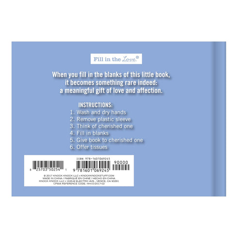 Knock Knock What I Love about Being Your Mom Fill-in-the-Blank Gift Journal for Daughter/Son