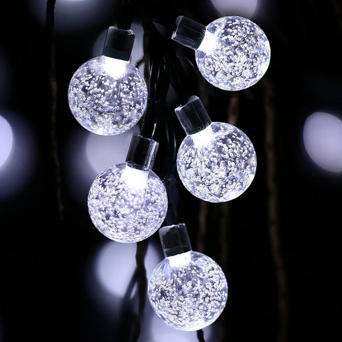 36ft 60 8 Toodour Solar String Lights Outdoor, LED Globe String Light with Mode, Waterproof Crystall Ball Lights Solar