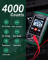 TM-510 Digital Multimeter, 4000 Counts, Smart Measurement, Auto-Ranging Voltmeter; Voltage Tester with Non-Contact Voltage Function, Measures AC/DC Voltage, Resistance, Continuity Green