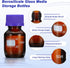 PATIKIL 4 Pack Reagent Media Storage Bottles, 50ml Borosilicate Glass with GL45 Blue Screw Cap