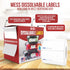 MESS Dissolvable Food Labels, Blank, 1x2, 500/Roll, Dissolves in 30 Seconds or Less, Removable Pantry, Meal Prep & Food